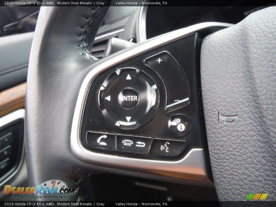 2019 Honda CR-V EX-L AWD Modern Steel Metallic / Gray Photo #27