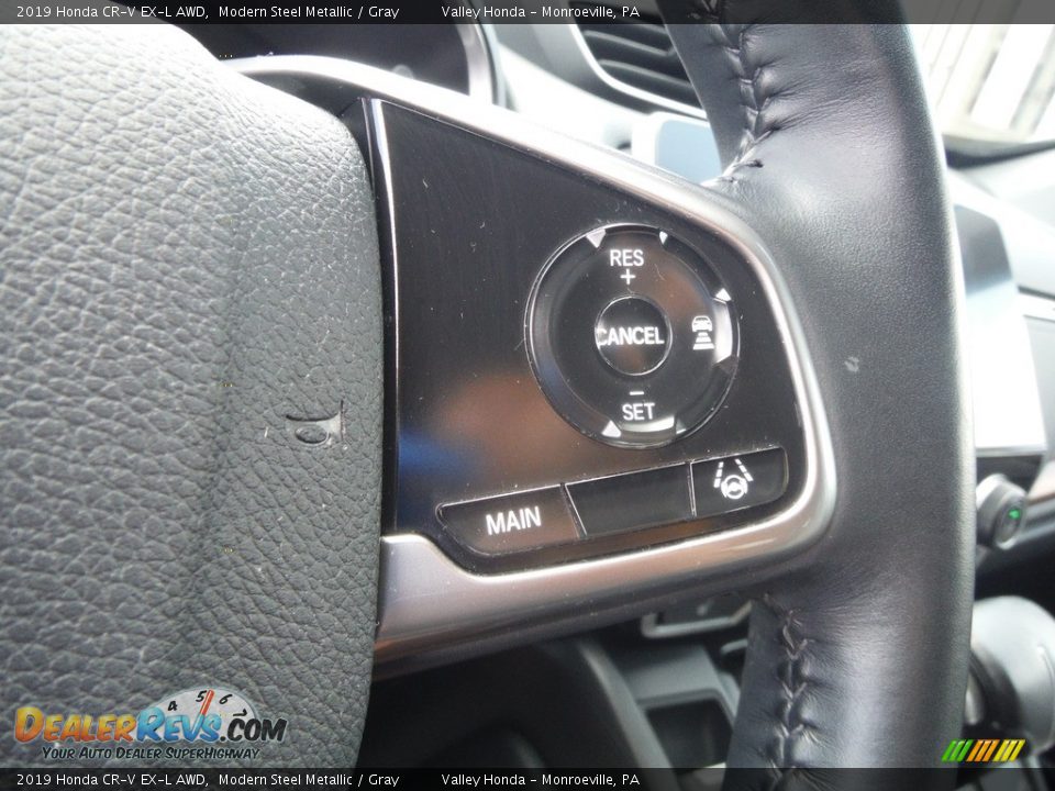 2019 Honda CR-V EX-L AWD Modern Steel Metallic / Gray Photo #28
