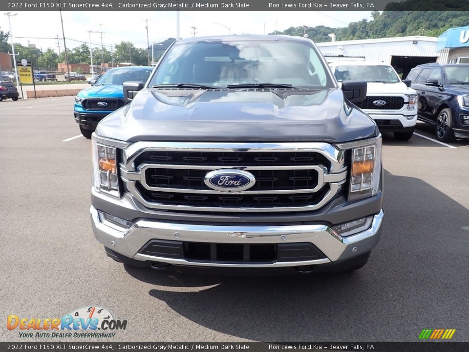 2022 Ford F150 XLT SuperCrew 4x4 Carbonized Gray Metallic / Medium Dark Slate Photo #3