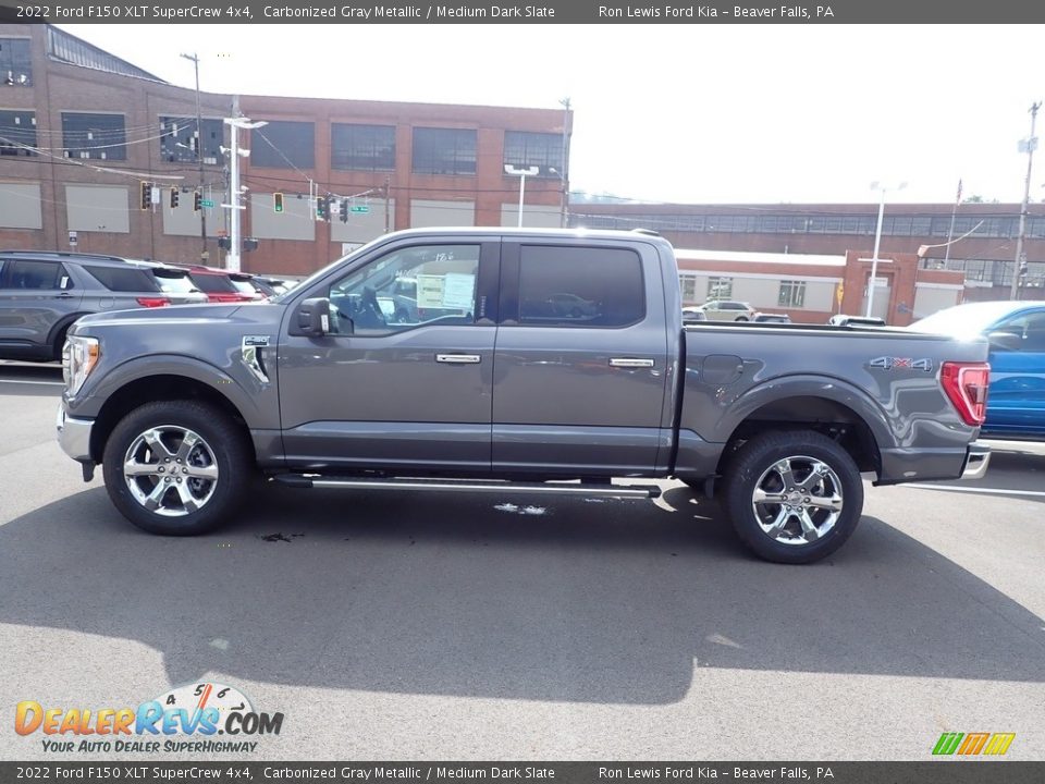 2022 Ford F150 XLT SuperCrew 4x4 Carbonized Gray Metallic / Medium Dark Slate Photo #5