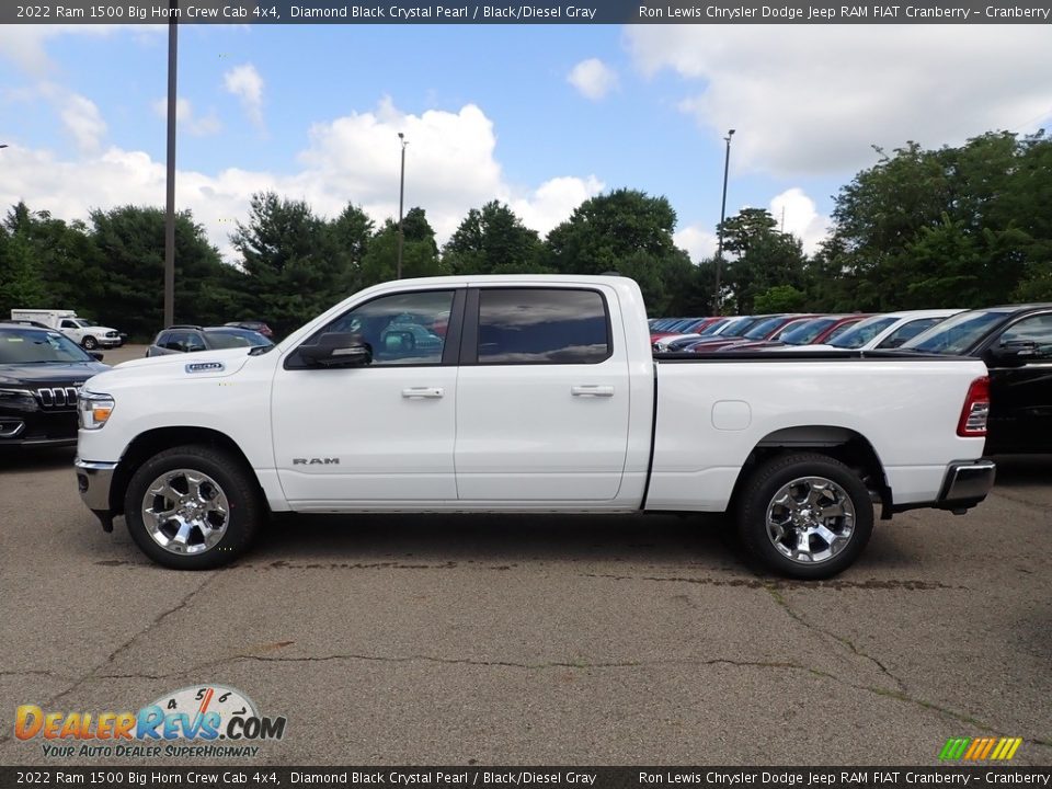 2022 Ram 1500 Big Horn Crew Cab 4x4 Diamond Black Crystal Pearl / Black/Diesel Gray Photo #2