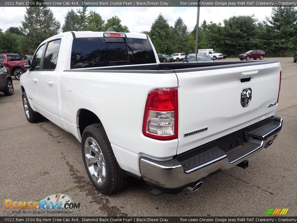 2022 Ram 1500 Big Horn Crew Cab 4x4 Diamond Black Crystal Pearl / Black/Diesel Gray Photo #3