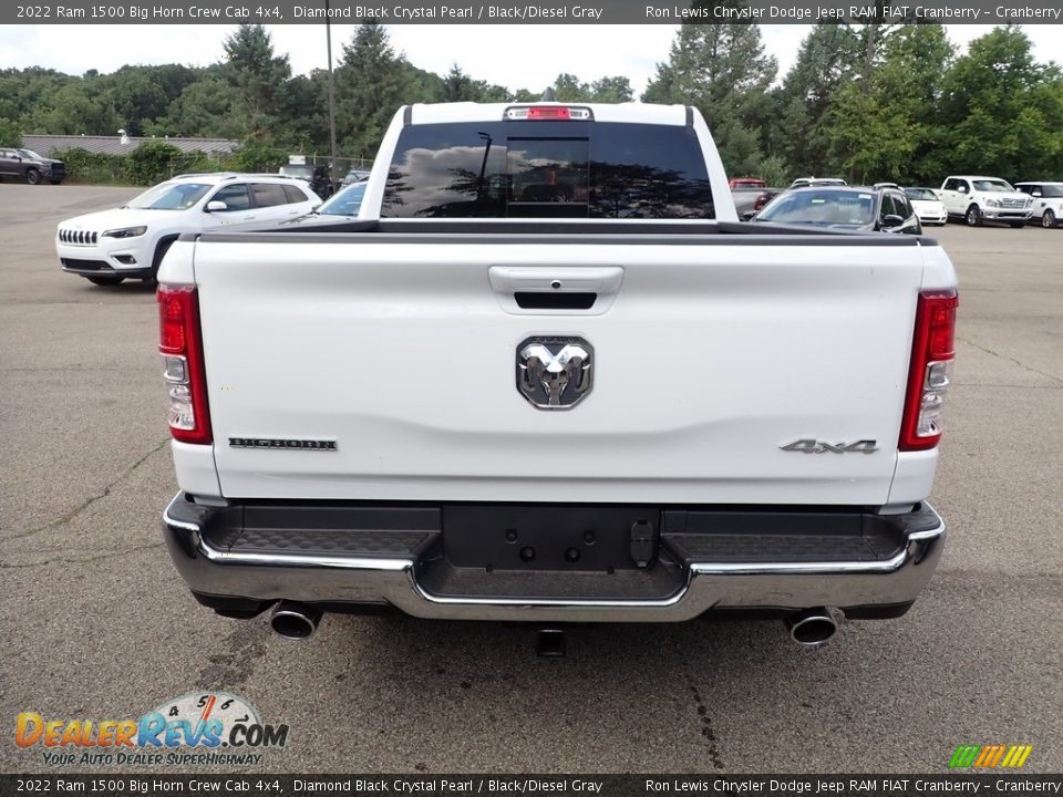 2022 Ram 1500 Big Horn Crew Cab 4x4 Diamond Black Crystal Pearl / Black/Diesel Gray Photo #4