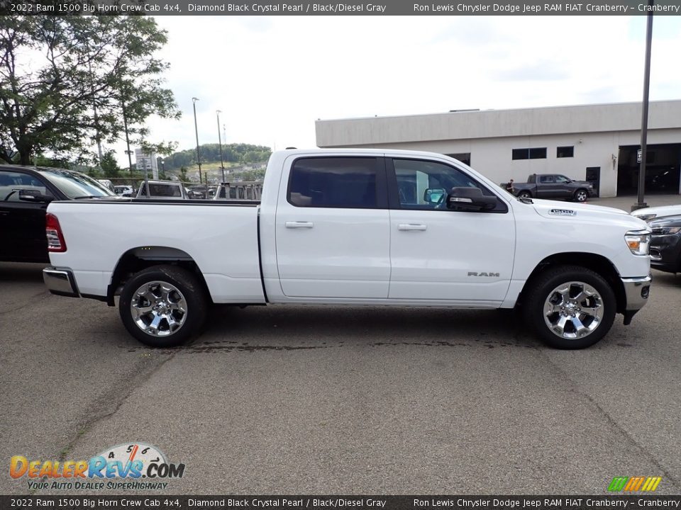 2022 Ram 1500 Big Horn Crew Cab 4x4 Diamond Black Crystal Pearl / Black/Diesel Gray Photo #7