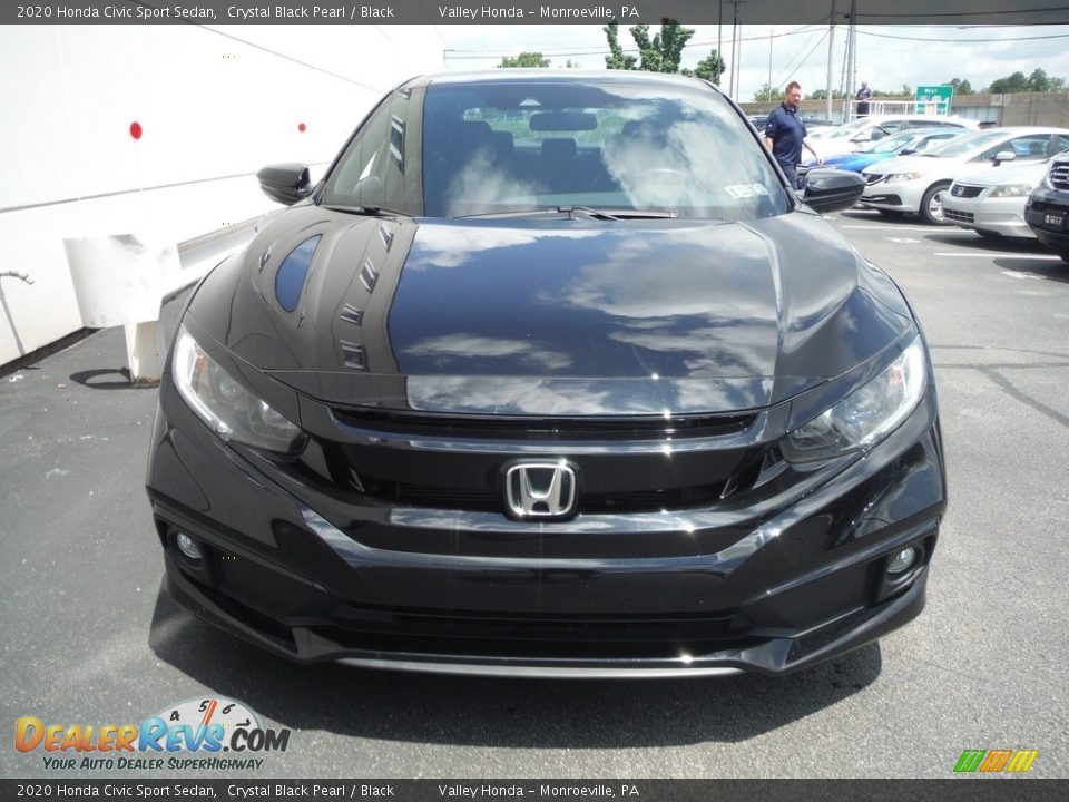 2020 Honda Civic Sport Sedan Crystal Black Pearl / Black Photo #4