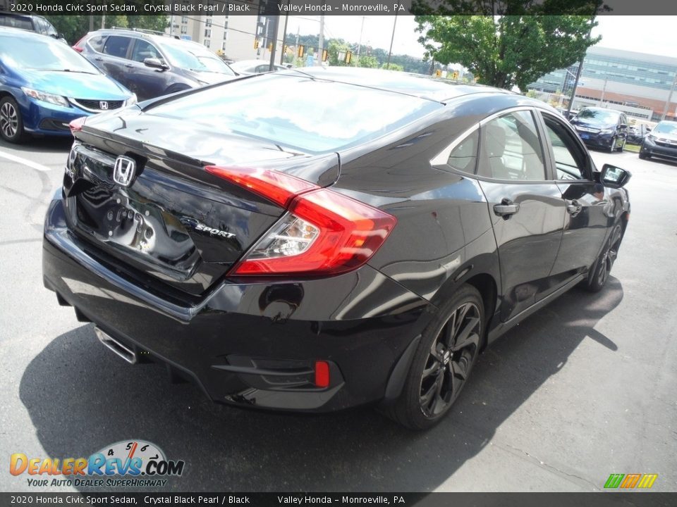 2020 Honda Civic Sport Sedan Crystal Black Pearl / Black Photo #6