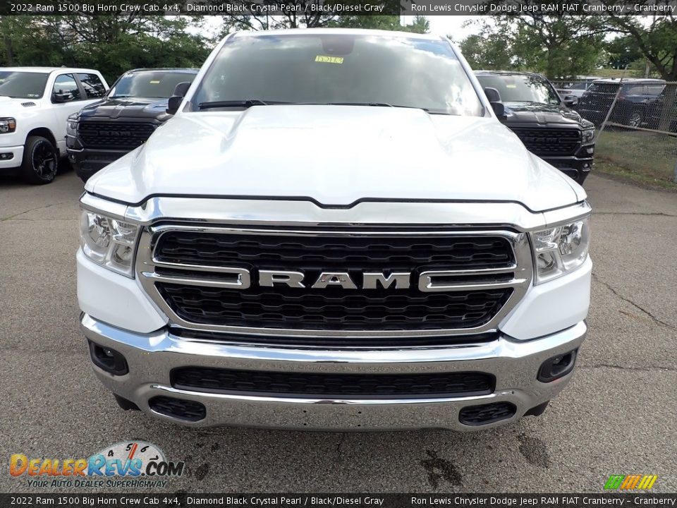 2022 Ram 1500 Big Horn Crew Cab 4x4 Diamond Black Crystal Pearl / Black/Diesel Gray Photo #9