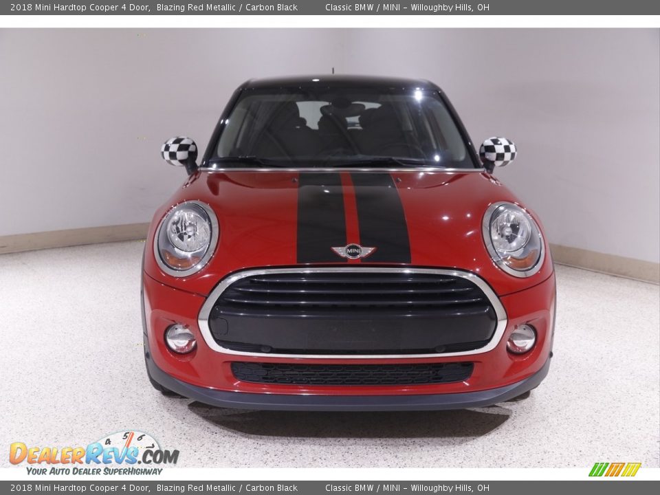 2018 Mini Hardtop Cooper 4 Door Blazing Red Metallic / Carbon Black Photo #2