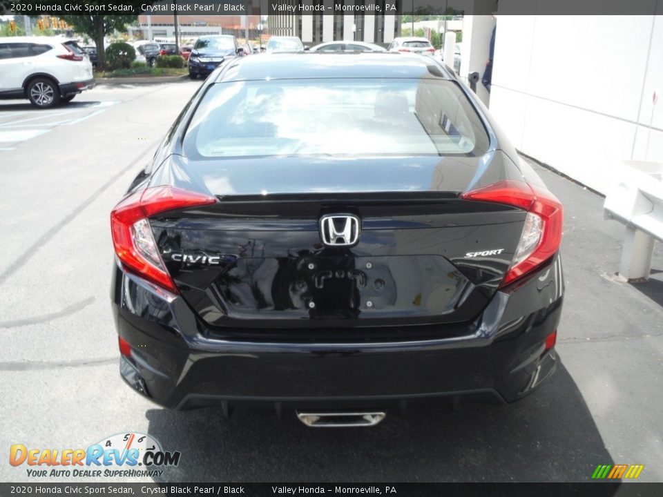 2020 Honda Civic Sport Sedan Crystal Black Pearl / Black Photo #8