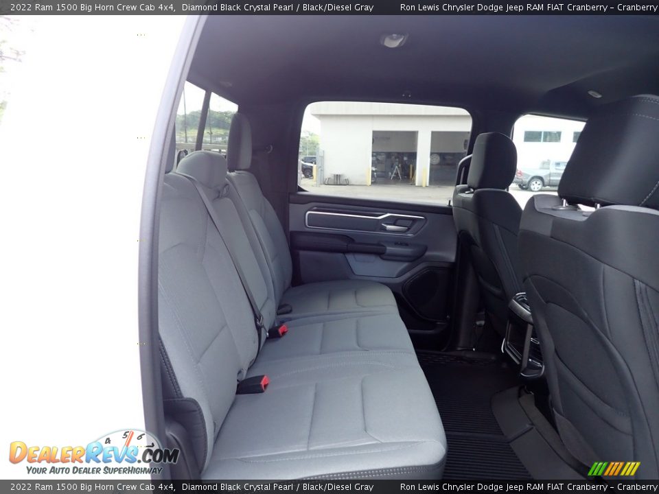 2022 Ram 1500 Big Horn Crew Cab 4x4 Diamond Black Crystal Pearl / Black/Diesel Gray Photo #12