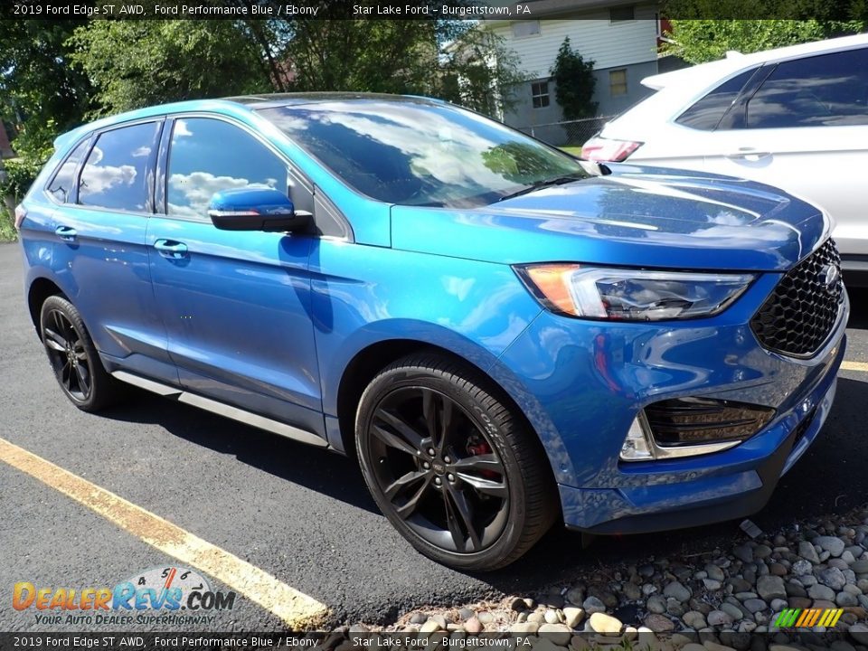 2019 Ford Edge ST AWD Ford Performance Blue / Ebony Photo #4