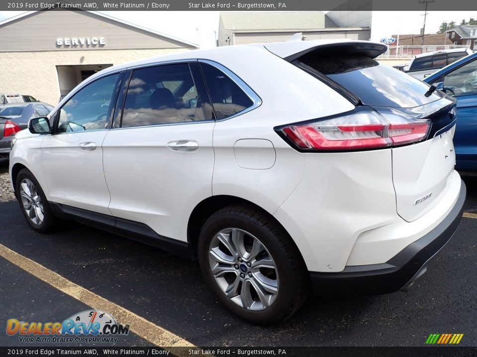 2019 Ford Edge Titanium AWD White Platinum / Ebony Photo #2