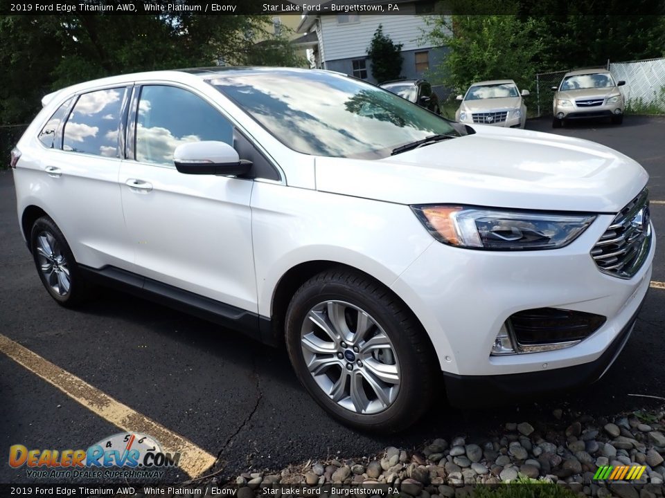 2019 Ford Edge Titanium AWD White Platinum / Ebony Photo #4