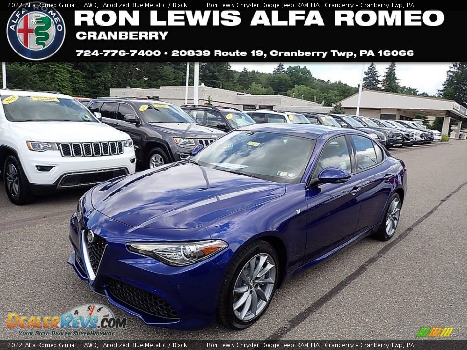 2022 Alfa Romeo Giulia Ti AWD Anodized Blue Metallic / Black Photo #1