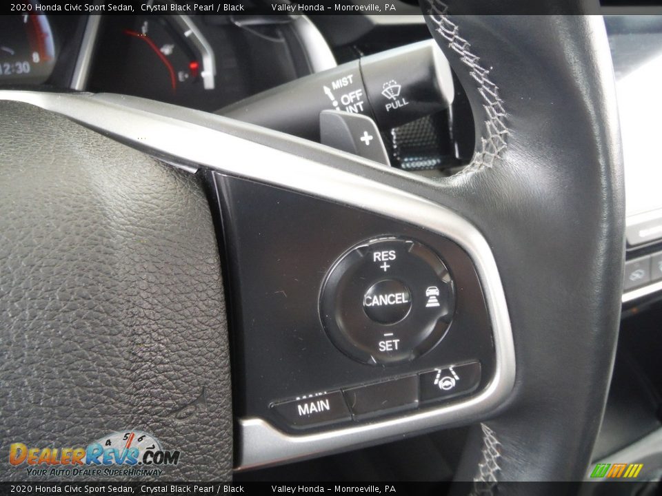 2020 Honda Civic Sport Sedan Crystal Black Pearl / Black Photo #20