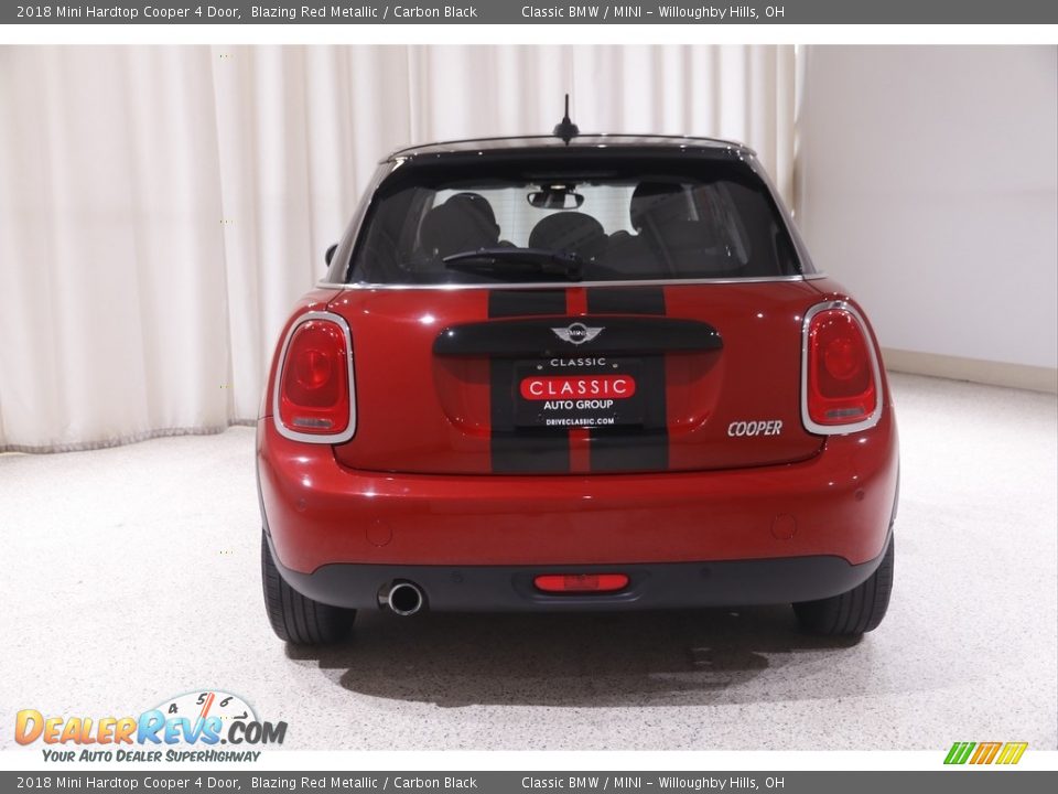 2018 Mini Hardtop Cooper 4 Door Blazing Red Metallic / Carbon Black Photo #20