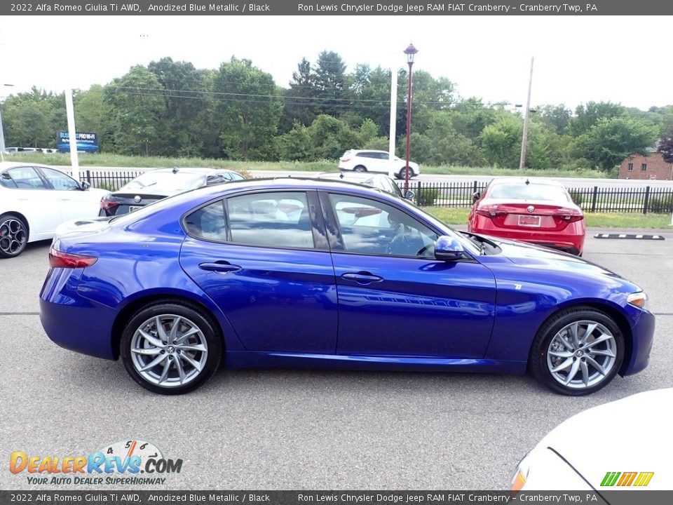 2022 Alfa Romeo Giulia Ti AWD Anodized Blue Metallic / Black Photo #6