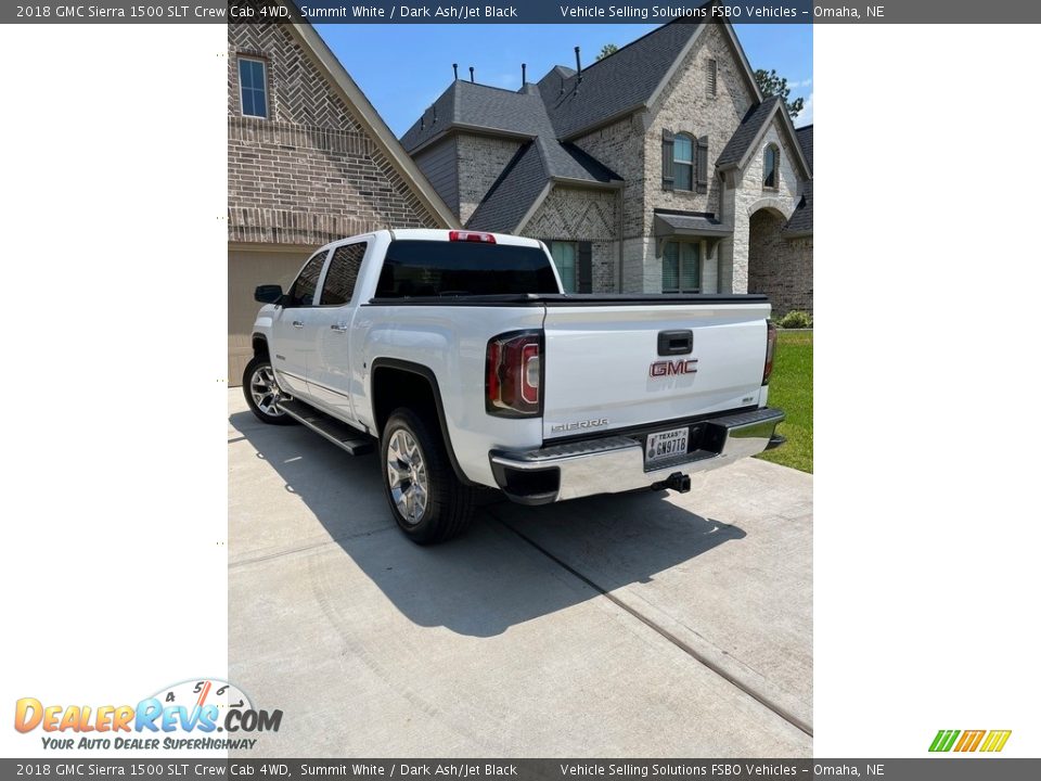 2018 GMC Sierra 1500 SLT Crew Cab 4WD Summit White / Dark Ash/Jet Black Photo #3