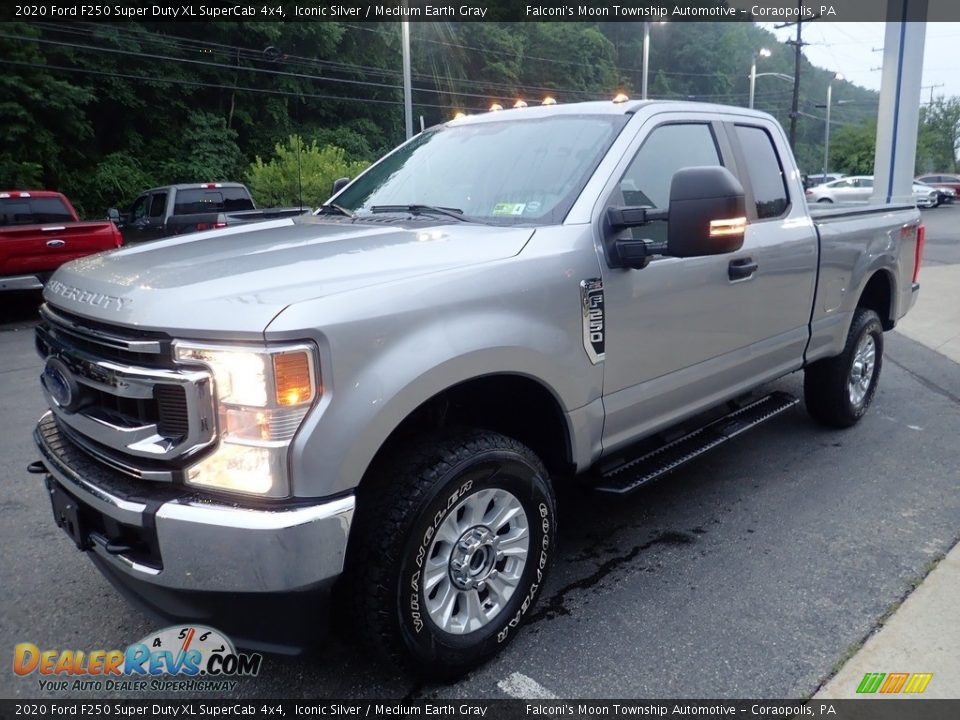 2020 Ford F250 Super Duty XL SuperCab 4x4 Iconic Silver / Medium Earth Gray Photo #6