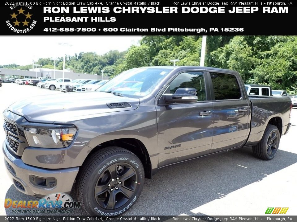 2022 Ram 1500 Big Horn Night Edition Crew Cab 4x4 Granite Crystal Metallic / Black Photo #1