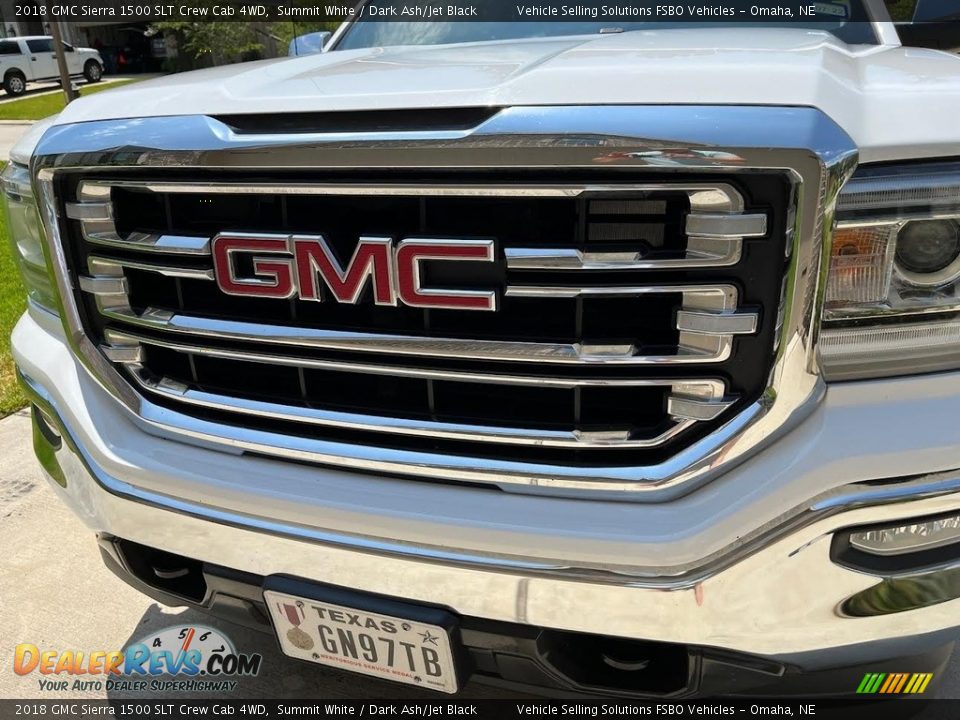 2018 GMC Sierra 1500 SLT Crew Cab 4WD Summit White / Dark Ash/Jet Black Photo #19