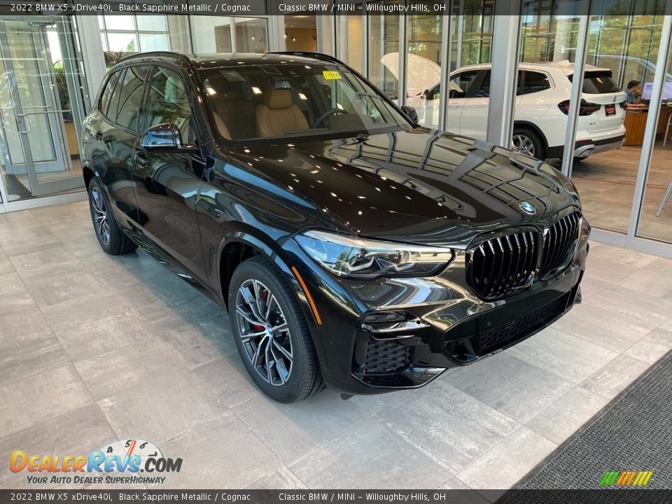 2022 BMW X5 xDrive40i Black Sapphire Metallic / Cognac Photo #1