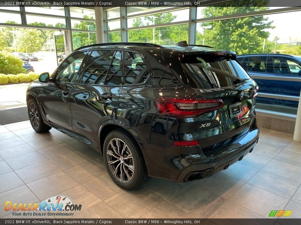 2022 BMW X5 xDrive40i Black Sapphire Metallic / Cognac Photo #2