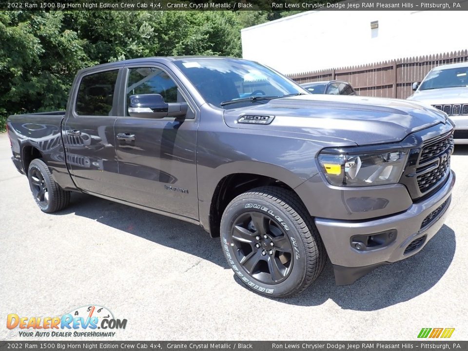 2022 Ram 1500 Big Horn Night Edition Crew Cab 4x4 Granite Crystal Metallic / Black Photo #7