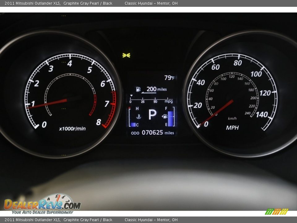 2011 Mitsubishi Outlander XLS Gauges Photo #8