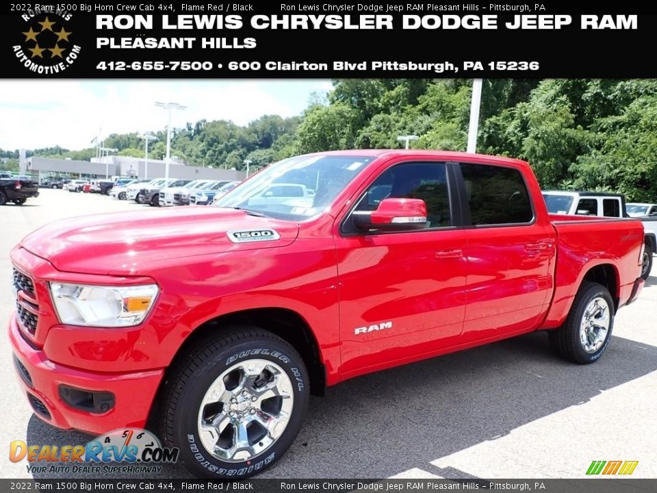 2022 Ram 1500 Big Horn Crew Cab 4x4 Flame Red / Black Photo #1