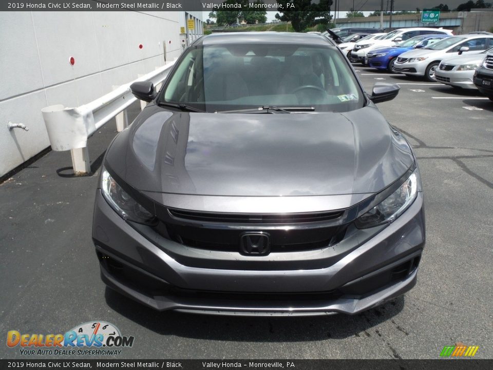 2019 Honda Civic LX Sedan Modern Steel Metallic / Black Photo #4