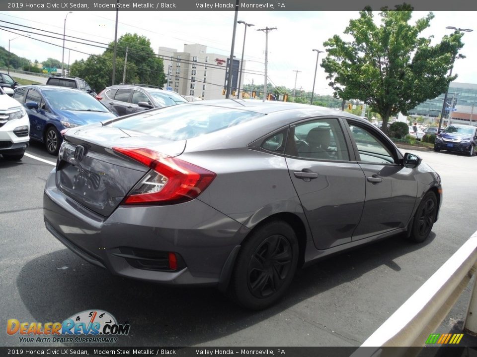 2019 Honda Civic LX Sedan Modern Steel Metallic / Black Photo #6