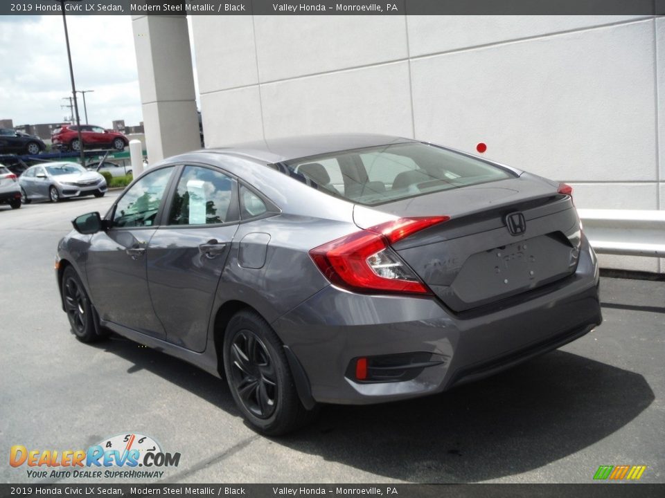 2019 Honda Civic LX Sedan Modern Steel Metallic / Black Photo #7