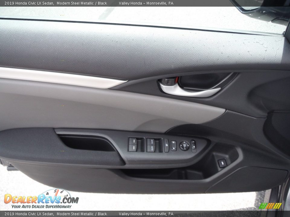 2019 Honda Civic LX Sedan Modern Steel Metallic / Black Photo #8