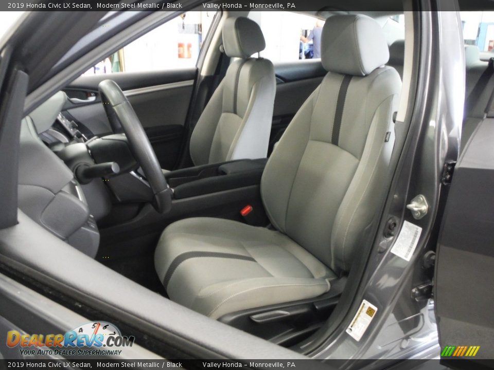 2019 Honda Civic LX Sedan Modern Steel Metallic / Black Photo #10