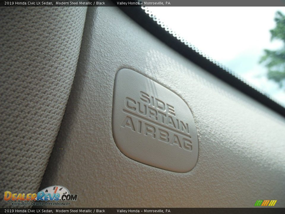 2019 Honda Civic LX Sedan Modern Steel Metallic / Black Photo #13