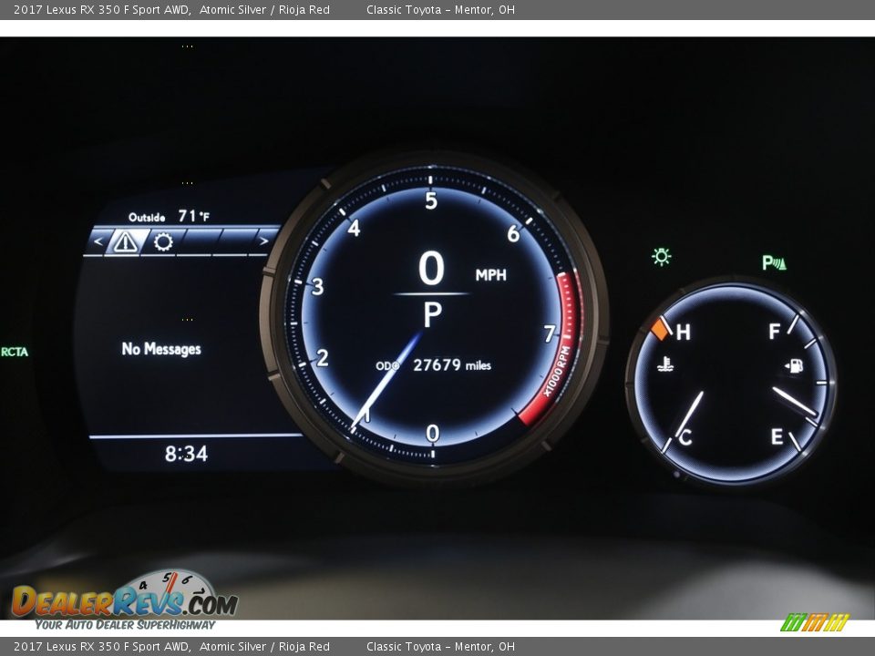 2017 Lexus RX 350 F Sport AWD Atomic Silver / Rioja Red Photo #8