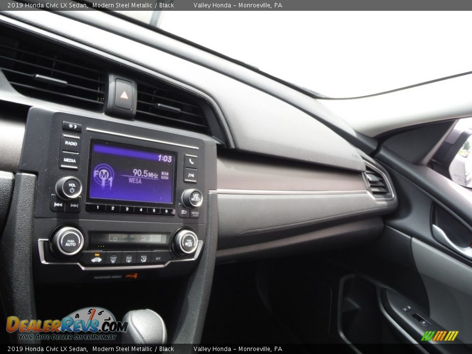 2019 Honda Civic LX Sedan Modern Steel Metallic / Black Photo #15