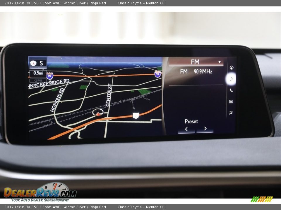 2017 Lexus RX 350 F Sport AWD Atomic Silver / Rioja Red Photo #11