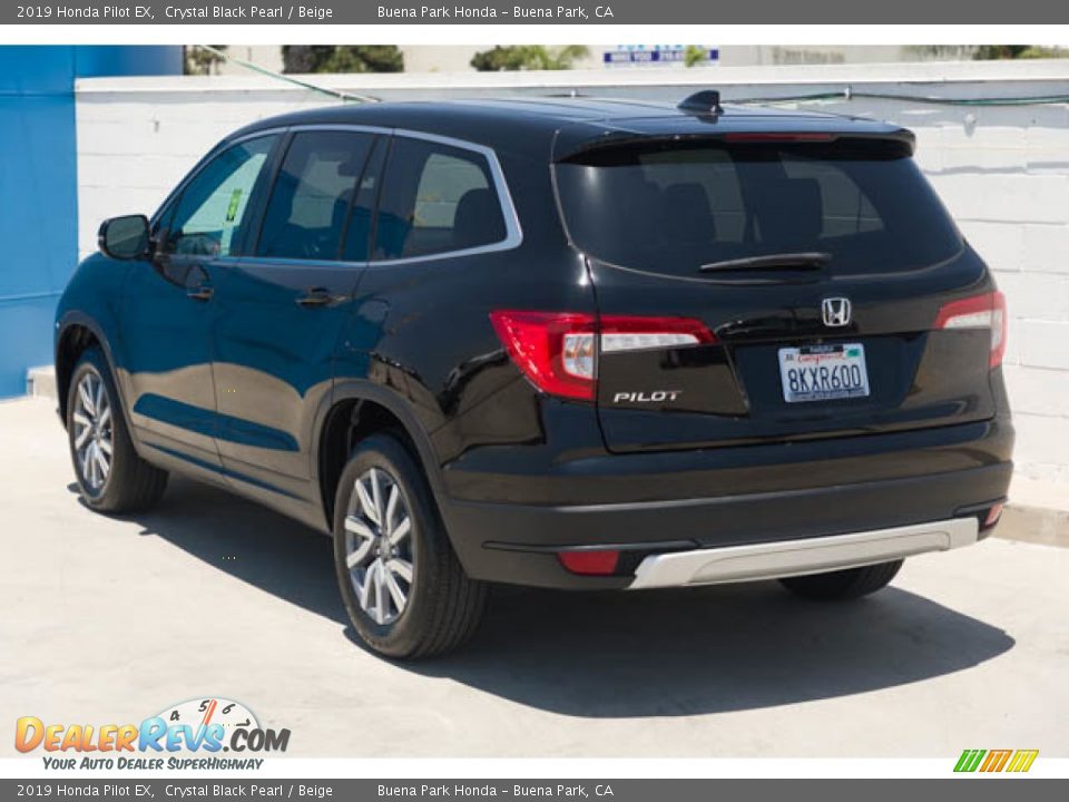 2019 Honda Pilot EX Crystal Black Pearl / Beige Photo #2