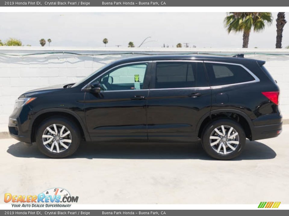 2019 Honda Pilot EX Crystal Black Pearl / Beige Photo #8