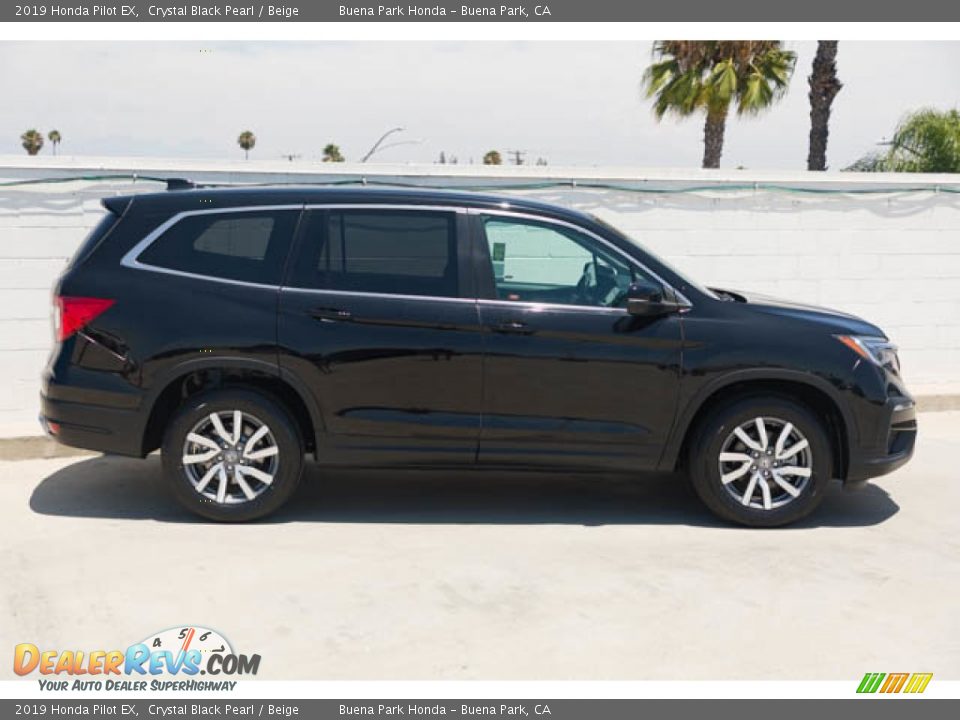 2019 Honda Pilot EX Crystal Black Pearl / Beige Photo #12