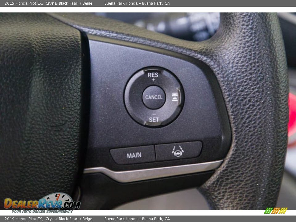 2019 Honda Pilot EX Crystal Black Pearl / Beige Photo #15