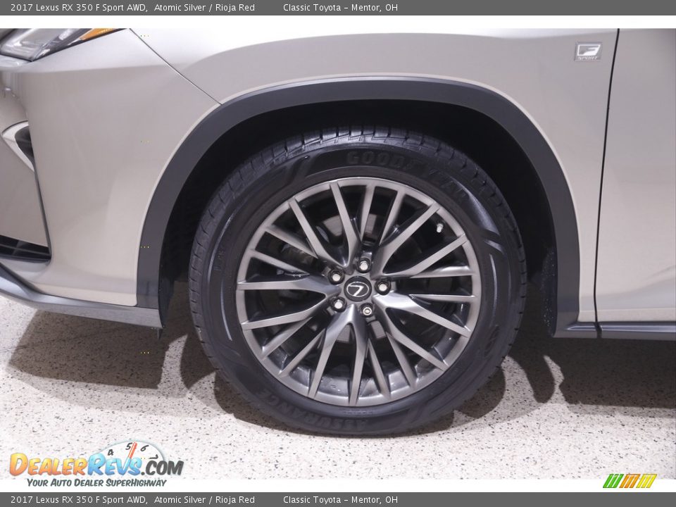 2017 Lexus RX 350 F Sport AWD Atomic Silver / Rioja Red Photo #24
