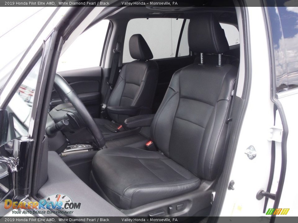 2019 Honda Pilot Elite AWD White Diamond Pearl / Black Photo #14