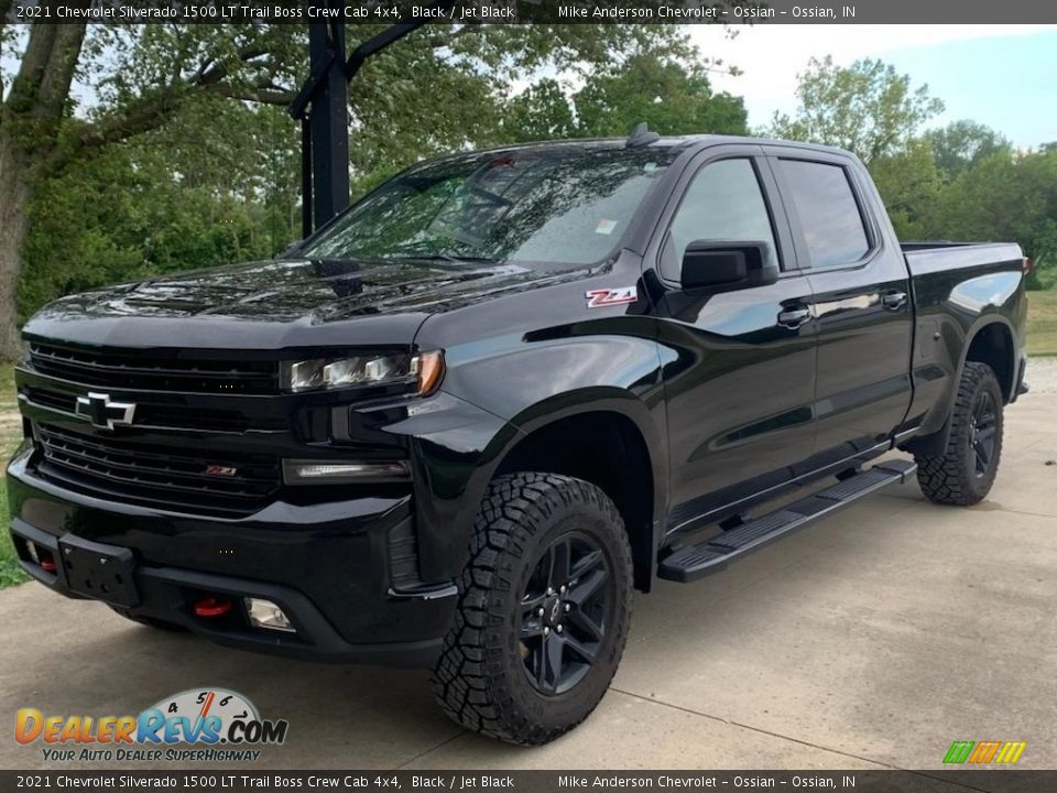 2021 Chevrolet Silverado 1500 LT Trail Boss Crew Cab 4x4 Black / Jet Black Photo #1