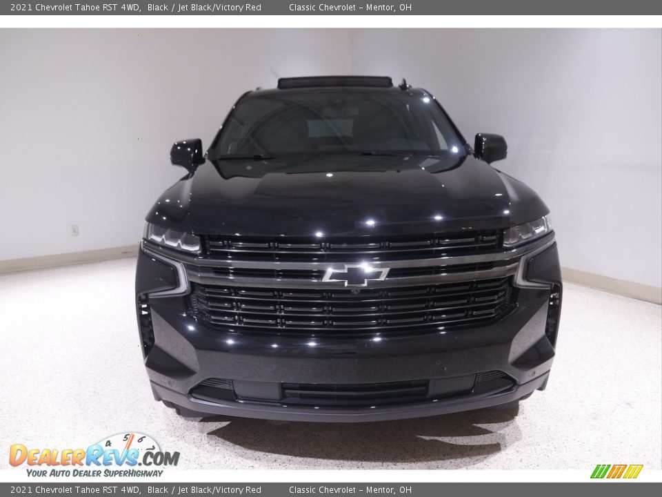 2021 Chevrolet Tahoe RST 4WD Black / Jet Black/Victory Red Photo #2