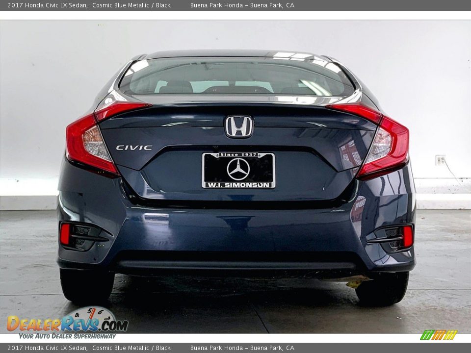 2017 Honda Civic LX Sedan Cosmic Blue Metallic / Black Photo #3