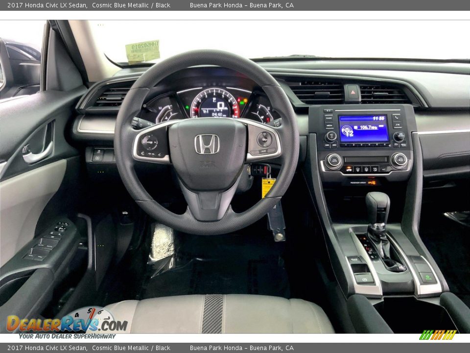 2017 Honda Civic LX Sedan Cosmic Blue Metallic / Black Photo #4