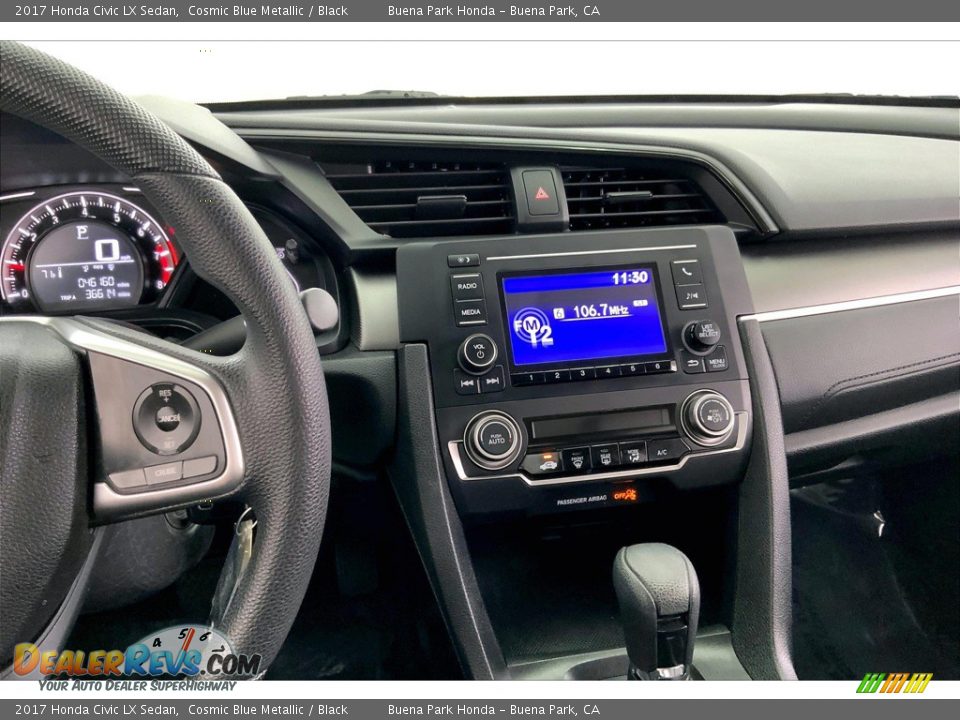 2017 Honda Civic LX Sedan Cosmic Blue Metallic / Black Photo #5